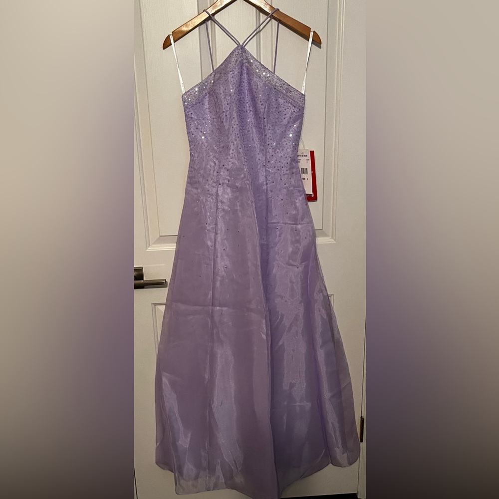 Betsy & Adam by Linda Bernell Dress STAR SPARKLE light purple Formal Prom SIZE 6